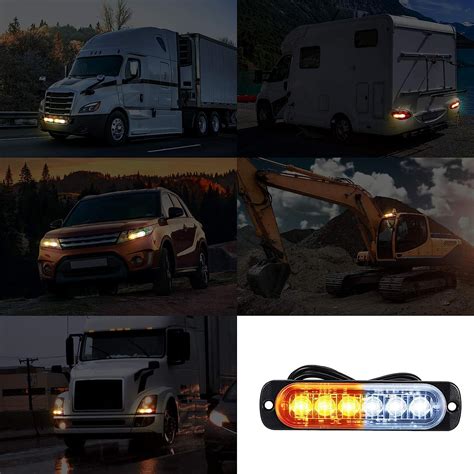 Buy LED Amber Strobe Lights Vehicle Emergency Strobe Lights for Trucks ...