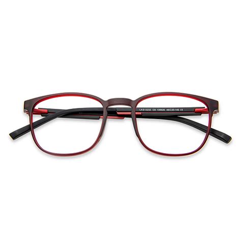 Maroon Red Black Full Rim Square Lenskart Air LA Air Essentials LA ...