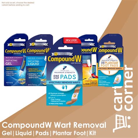 Compound W Wart Remover Maximum Strength Fast Acting Gel / Liquid / One ...