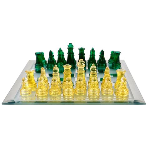 1960's vintage colored acrylic chess set new glass board at 1stDibs