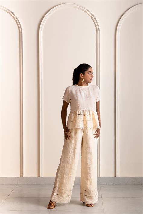 Iris embroidered linen pants – ShopHeadstrong