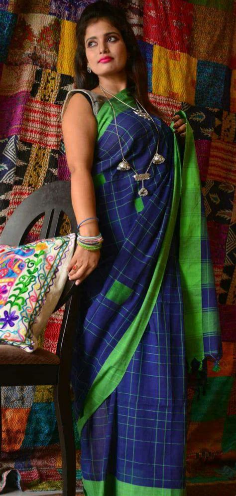 Blue Bengal Handloom Khadi Sarees – Dailybuyys
