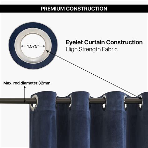 Buy DECO WINDOW Antarctica Blue Set of 2 Blackout Door Curtains from ...