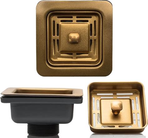 Gold Waste Coupling Stainless Steel Kitchen Sink - Premium Colloction