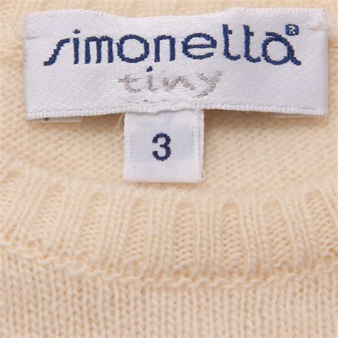 6866AD abito bimba girl SIMONETTA off white wool dress kids