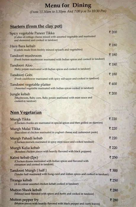 Menu at Ignite - Chairman's Jade Club & Resort, Bengaluru, Chairman's ...