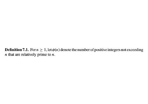 Ch-7: Definition and Theorems on Euler's Totient Function - Studocu