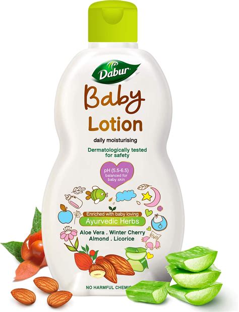 Buy Dabur Baby Lotion: pH 5.5 Balanced for baby skin | No Harmful ...
