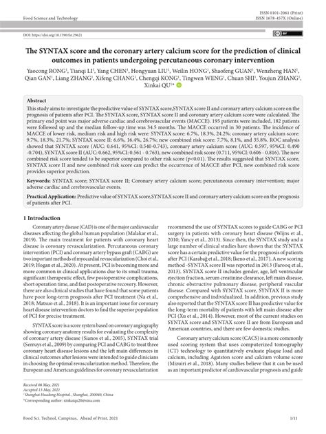 Image result for Syntax Score