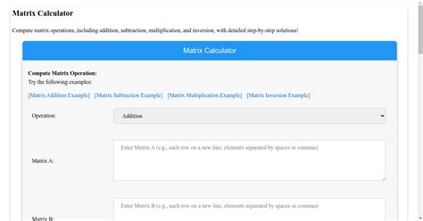 Image result for Matrix Calculator Equation