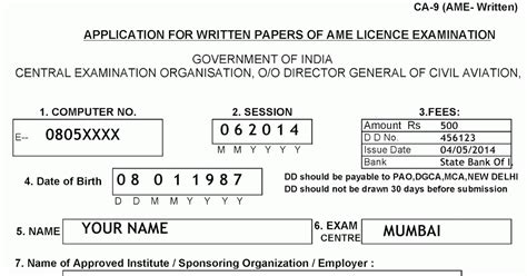 How to Fill AME Written Examination CA-9 Form