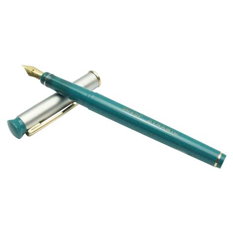 Oliver Dynamic Gold Cap Turquoise Blue Color Body Fountain Pen Model 18761