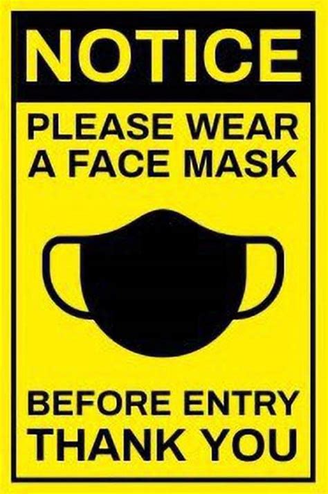 PLEASE WEAR MASK POSTER FOR HOME AND OFFICES Paper Print - Art ...
