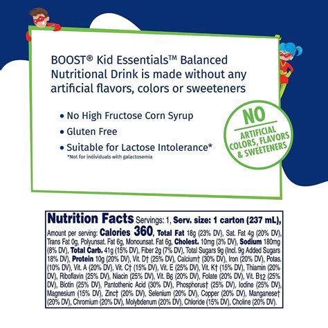 Boost Kid Essentials 1.5 with Fiber Vanilla Vortex Vanilla Vortex w ...