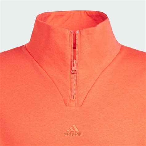 adidas ALL SZN Fleece 1/4-Zip Sweatshirt - Orange | Free Shipping with ...