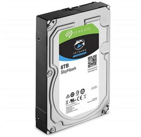 Seagate SKYHAWK 8 TB Surveillance Systems SILVER & BLACK SATA Internal ...