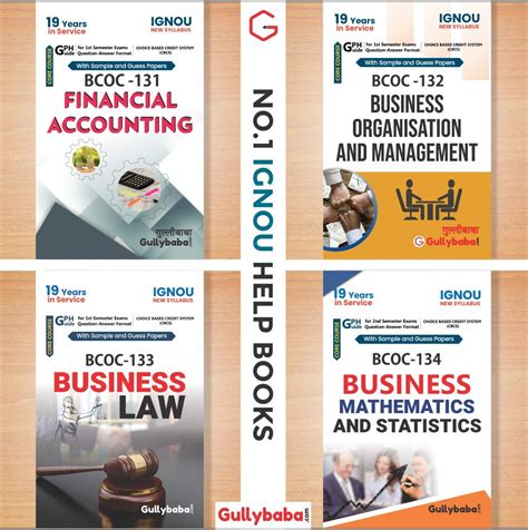 IGNOU BCOMG (New CBCS) BCOC-131, BCOC-132, BCOC-133 and BCOC-134 in ...