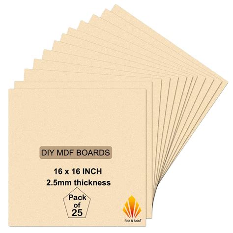 Square MDF Pine Wood 16 inch MDF Board for Art and Craft - 2.5mm ...