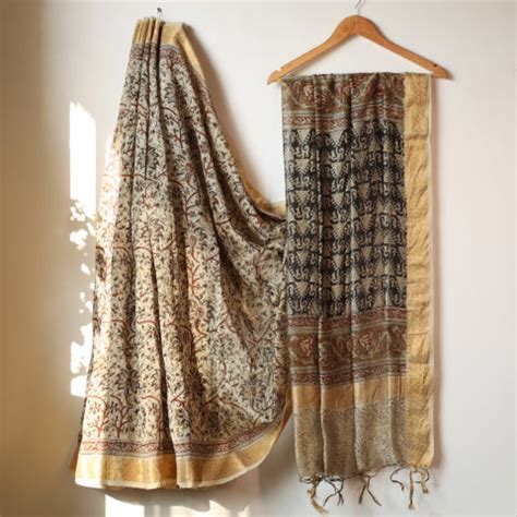 Buy Authentic Kalamkari Block Print Sarees | iTokri – iTokri आई.टोकरी