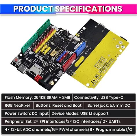 Raspberry Pi UNO RP2040 Development Board – Dual-Core ARM Cortex-M0 ...