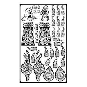 ORDERSHOCK Shiva Mehndi Stencil Sheet with Om, Trishul, Har Har Mahadev ...