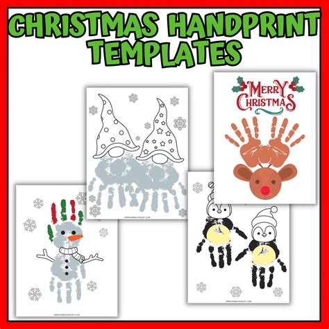Christmas Penguin Handprint Art (Free Printable)