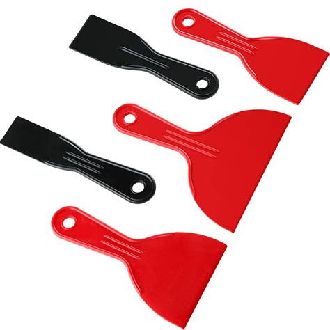 Buy 5 Pieces Plastic Putty Set Flexible Paint Scrapers Tool for ...