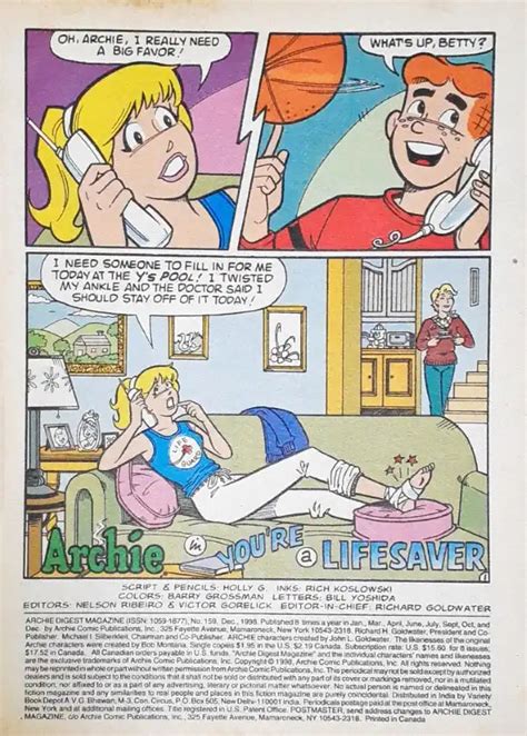 Archie Digest Magazine No. 159 (P) – Books and You