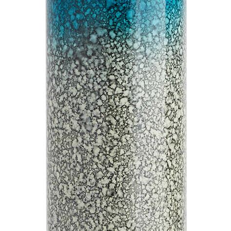 Blue Ombre Metal Bottle Floor Vase, 38"
