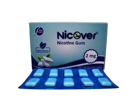 Nicover Nicotine Gum 2mg | Mint Flavour Sugar Free Soft Chew | Pack of ...