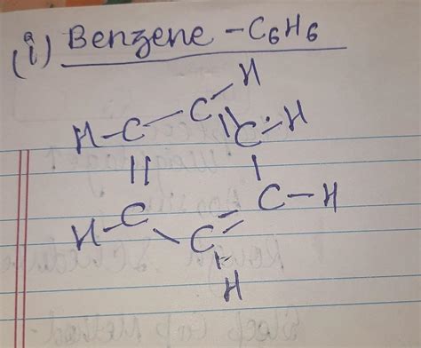 Draw Structural formula (1) Benzene (ii) Cyclo hexane (iii) Bromo ...