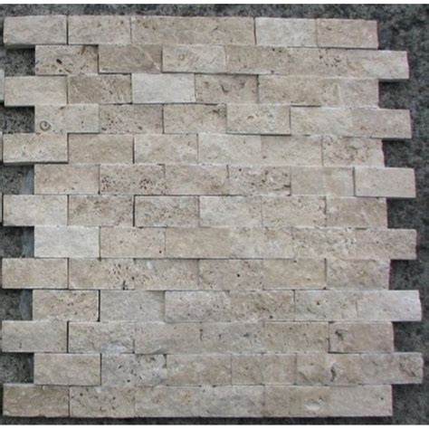 Buy Split Face 1x2 Classic Beige Travertine For Kitchen Bathroom ...