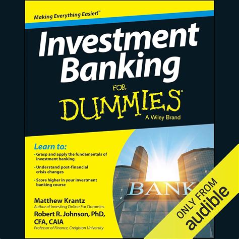 Investment Banking for Dummies (Audio Download): Matthew Krantz, Robert ...