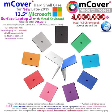 Buy mCover Hard Shell Case for 13.5-inch Microsoft Surface Laptop 3 ...