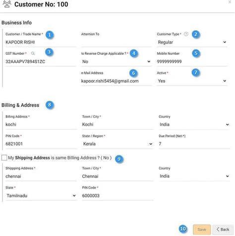 Create & Manage Customers using Customer Master | EZTax.in GST Help
