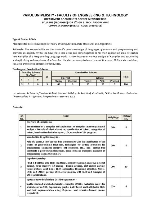 Handbook-30-10-202125-27 - PARUL UNIVERSITY - FACULTY OF ENGINEERING ...