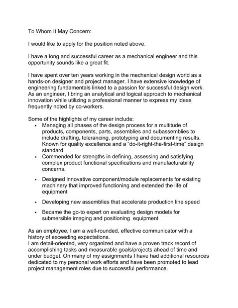 Free Printable 'To Whom It May Concern' Cover Letter Template [PDF & Word]