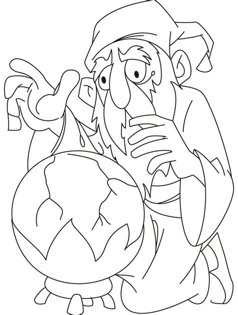 Image result for Wizard Coloring Pages