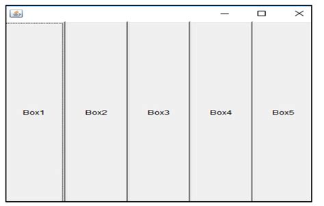 Box Layout Java 的图像结果
