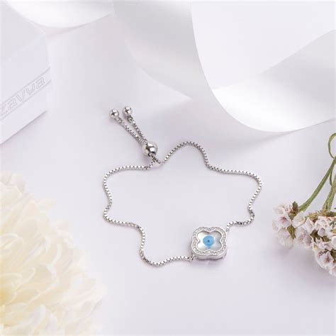 Evil Eye Rhodium Plated 925 Sterling Silver Box Chain Bracelet – Zavya