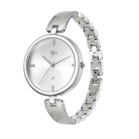 Fastrack Vyb Diva Quartz Analog Silver Dial Metal Strap Watch for Girl ...