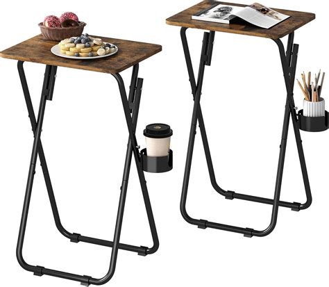 Amazon.com: GILLAS 2-Pack Folding TV Tray, TV Trays for Eating Set of 4 ...