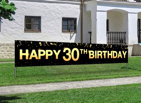 Greatingreat Large Cheers to 30 Years Banner, Black India | Ubuy