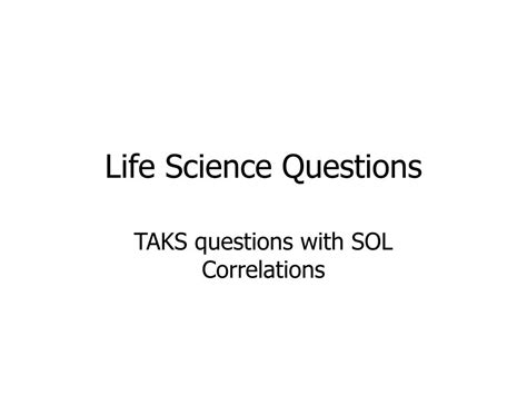 Image result for Life Science Questions