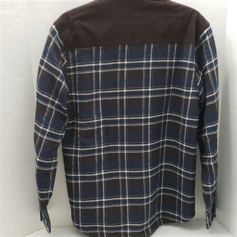 Field & Stream Mens Shirt Jacket Flannel Fleece Plaid… - Gem