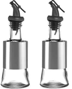 Nestlab Glass Oil Bottle Dispenser 200ml (pack of 1; Multicolor ...