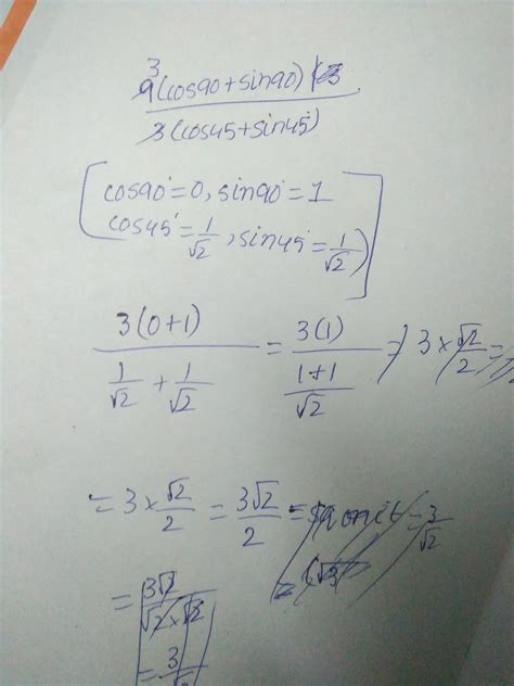 9(cos90+isin90)/3(cos45+isin45) express in polar form - Brainly.in