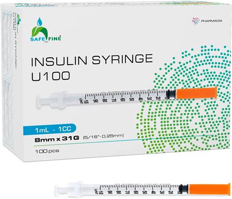 Amazon.com: 100 Pack Disposable Insulin Syringe 1ml Syringes with 30Ga ...