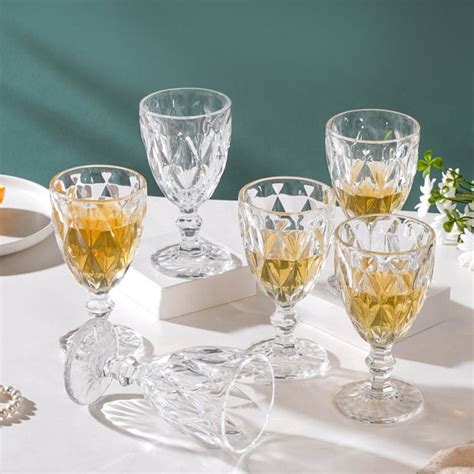 Crystal Red Wine Glass Transparent Set Of 6 300 ml Online - Premium ...