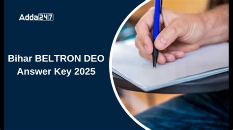 Bihar BELTRON DEO Answer Key 2025, Download PDF
